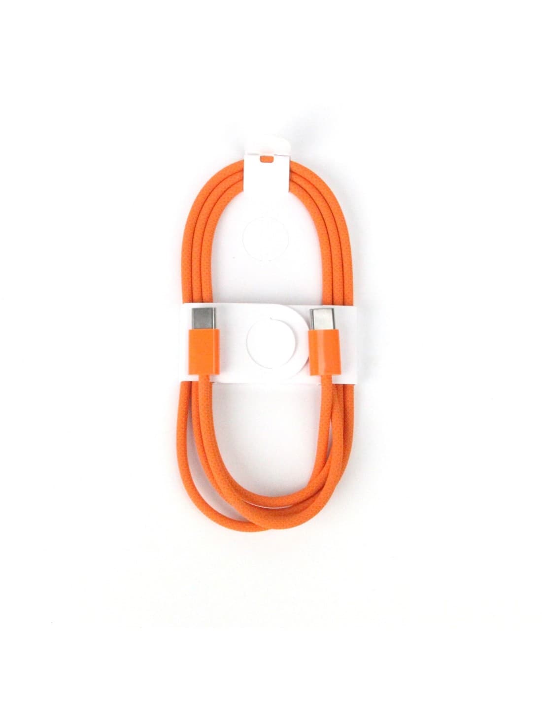 USB-C til USB-C ladekabel i nylon – 1 m, oransje